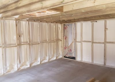 Photo showing Sprayed Foam Insulation to Office Wall Cladding installed by Isotech